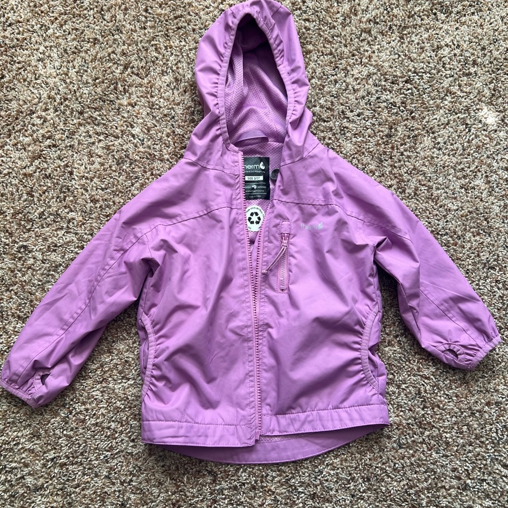Therm Toddler Girls Rain Jacket Raincoat with Magic Print - Waterproof Coat